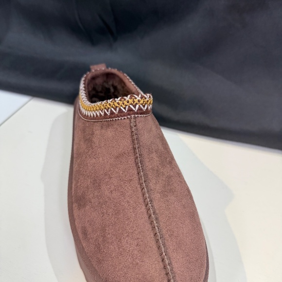 BROWN FUR PLATFORM FUR Line SLIPPERS - Picture 3 of 6